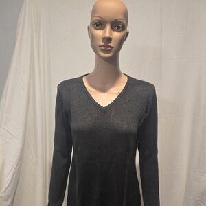 DKNY Black V-Neck Sweater for Women